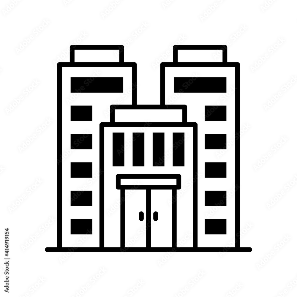 home building vector outline icon style illustration. home building vector outline icon style illustration.