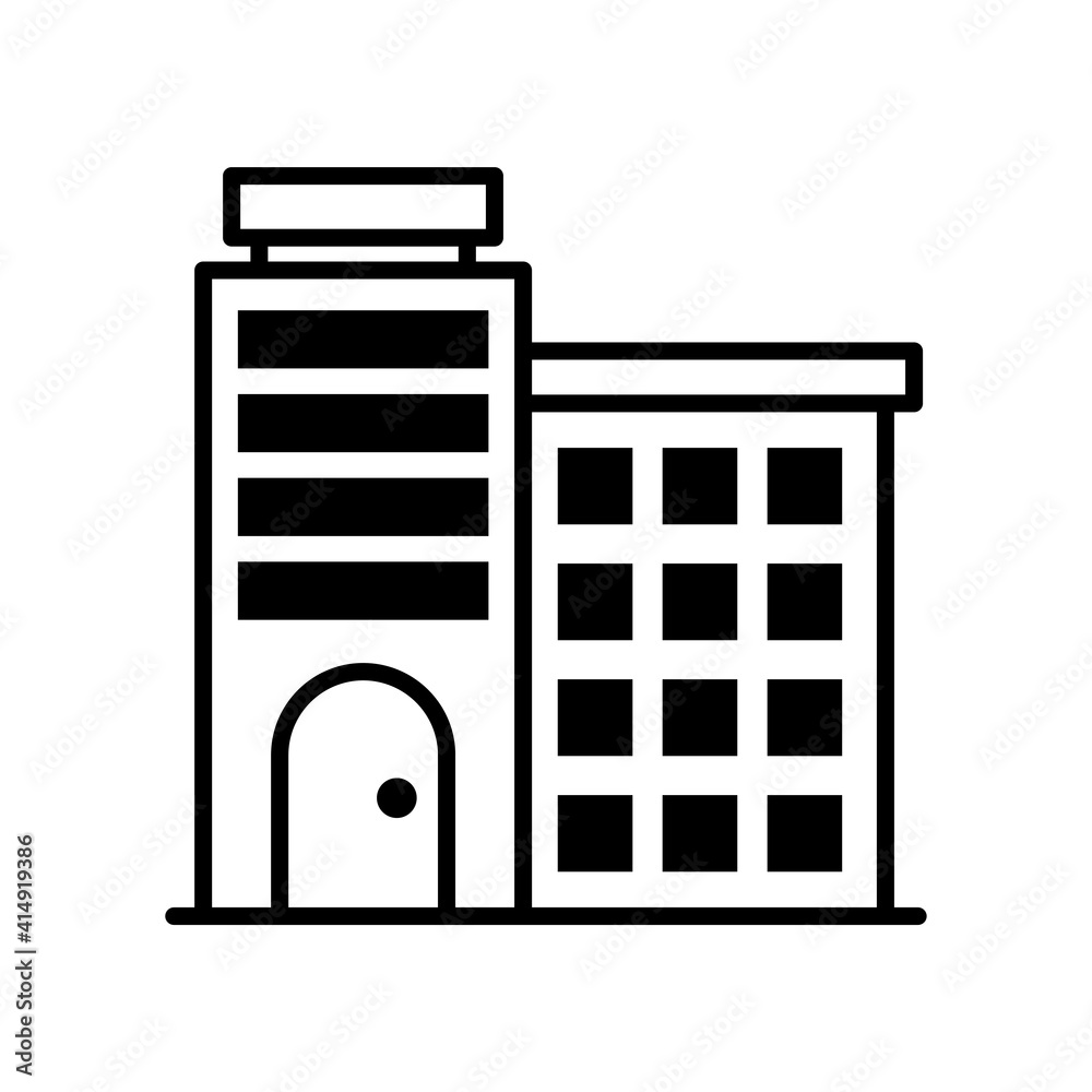 housing building vector outline icon style illustration. housing building vector outline icon style illustration.