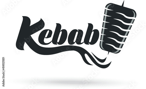 Donor kebab logo template   Vector image Creative labels for Turkish and Arabic fast food restaurant.