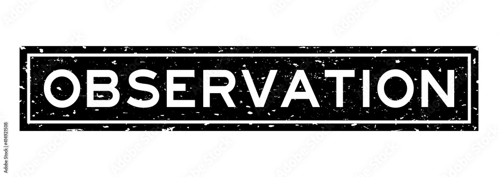 Fototapeta premium Grunge black observation word square rubber seal stamp on white background