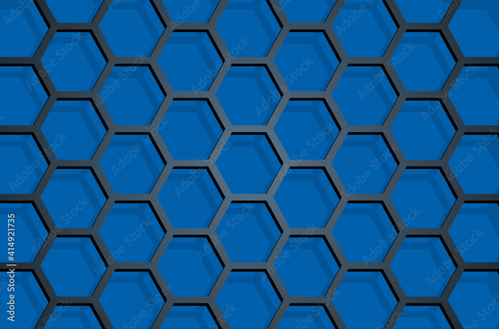 blue hexagonal mesh background