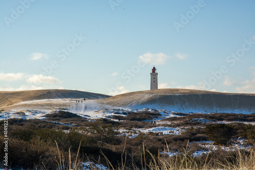 Photo snow covered scene from north jutland, denmark