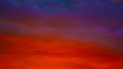  Navy blue red abstract background. Scarlet sunset in the clouds. Colorful sunset background with copy space for design. Violet red gradient. Bright modern web banner.