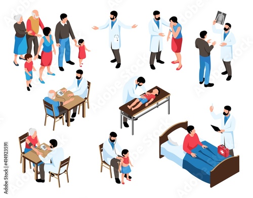 Family Doctor Icon Set