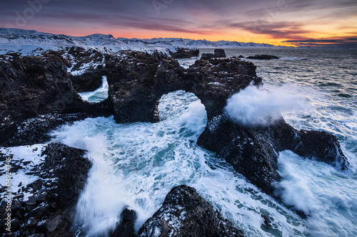 Gatklettur, Iceland, North Atlantic Ocean photo