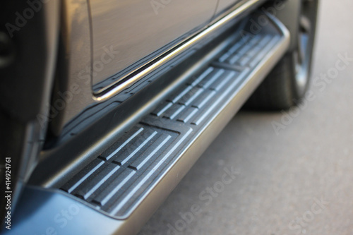 Running board of a new pick-up truck