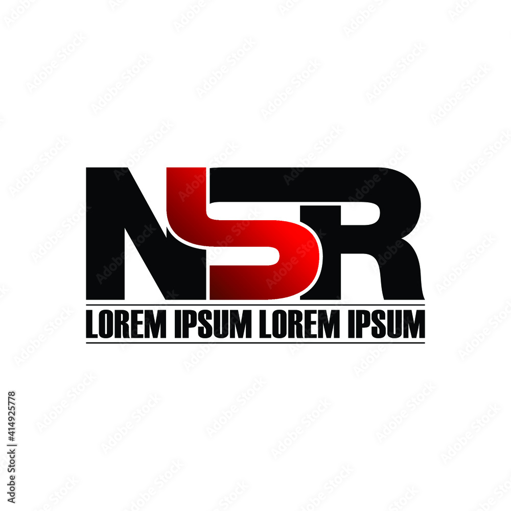 NSR letter monogram logo design vector NSR letter monogram logo design vector