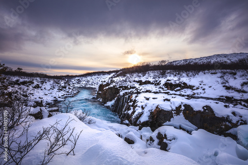 Pathway to Brúarárfoss, Iceland, North Atlantic Ocean