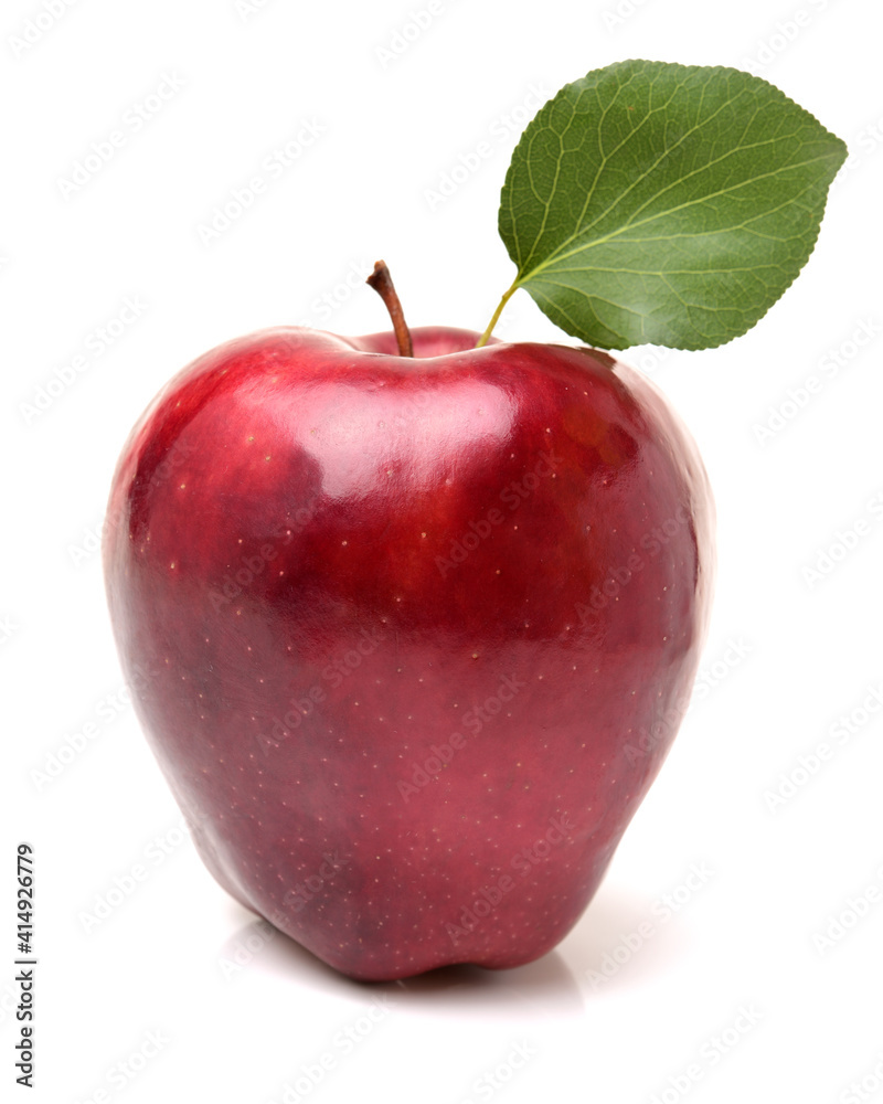Red apples isolated on white background