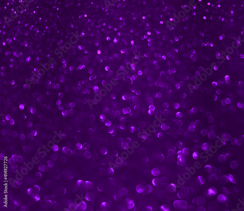 Blurred bokeh background Luxury Purple bokeh lovely background. Sparkle violet texture  Valentine or Christmas  wallpaper  glitter backdrop. Festive abstraction. Shiny fabric with sequins.
