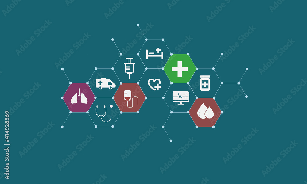 Obraz premium Health care and medical Background design