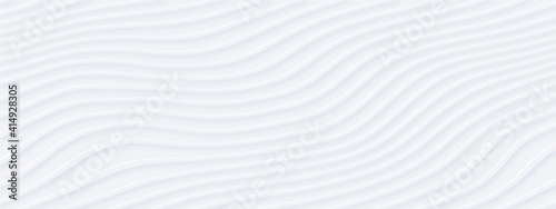White silver soft wavy universal background for business presentation. Abstract flowy elegant pattern. Minimalist empty striped blank BG. Halftone monochrome fluid cover. Modern digital minimal color