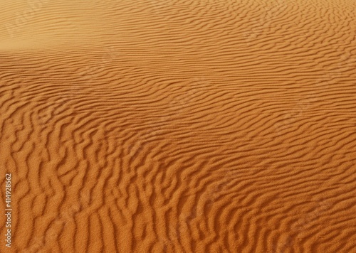 background of orange sand wave in Sakhara desert landscape