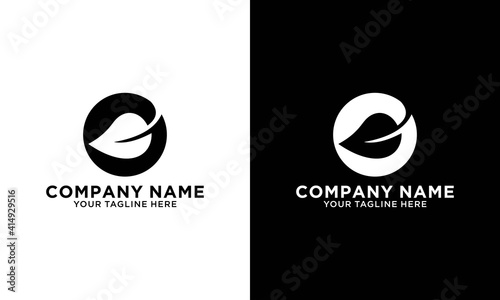 green leaf letter g nature logo template