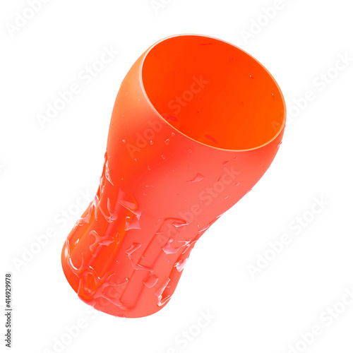 Color cup mockup 3d render - Product mock up of a coffee cup Empty takeaway paper cup of different size isolated on white background, including cutting path.
Paper cups with caps isolated