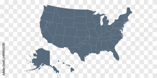 United States of America map. USA map with states