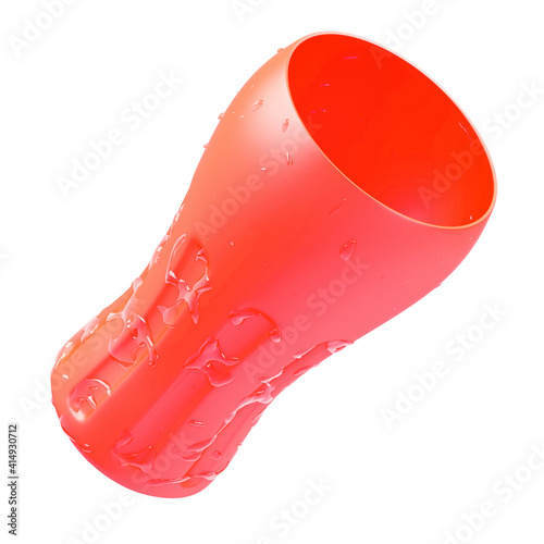 Color cup mockup 3d render - Product mock up of a coffee cup Empty takeaway paper cup of different size isolated on white background, including cutting path.
Paper cups with caps isolated