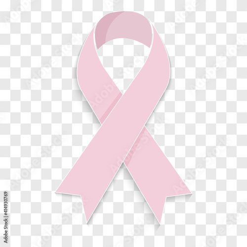 breast cancer awareness.Pink ribbon flat design. Vector illustration