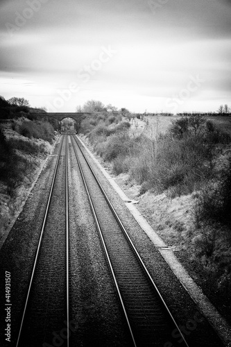 Section Of Railway In The Rural Oxfordshire Countryside