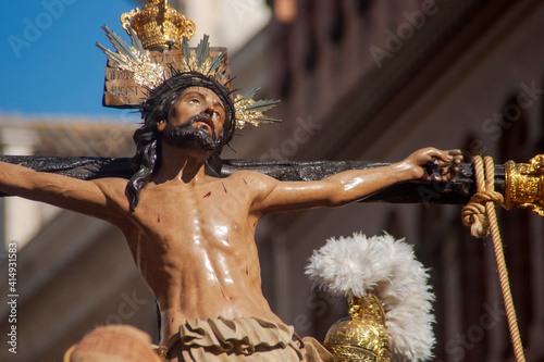 Tableau sur toile Cristo de la hermandad de la exaltación, semana santa de Sevilla