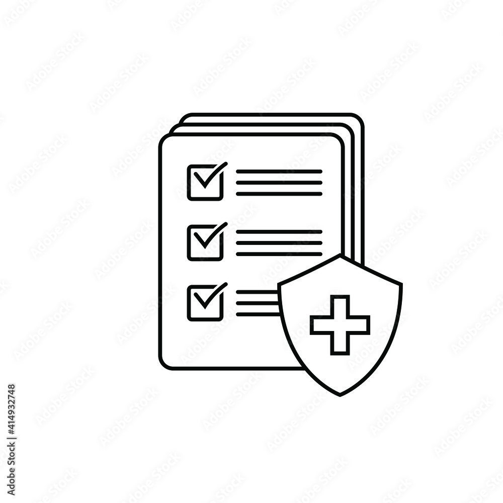 Medical insurance icon, Health insurance icon isolated on white background. Medical insurance icon, Health insurance icon isolated on white background.