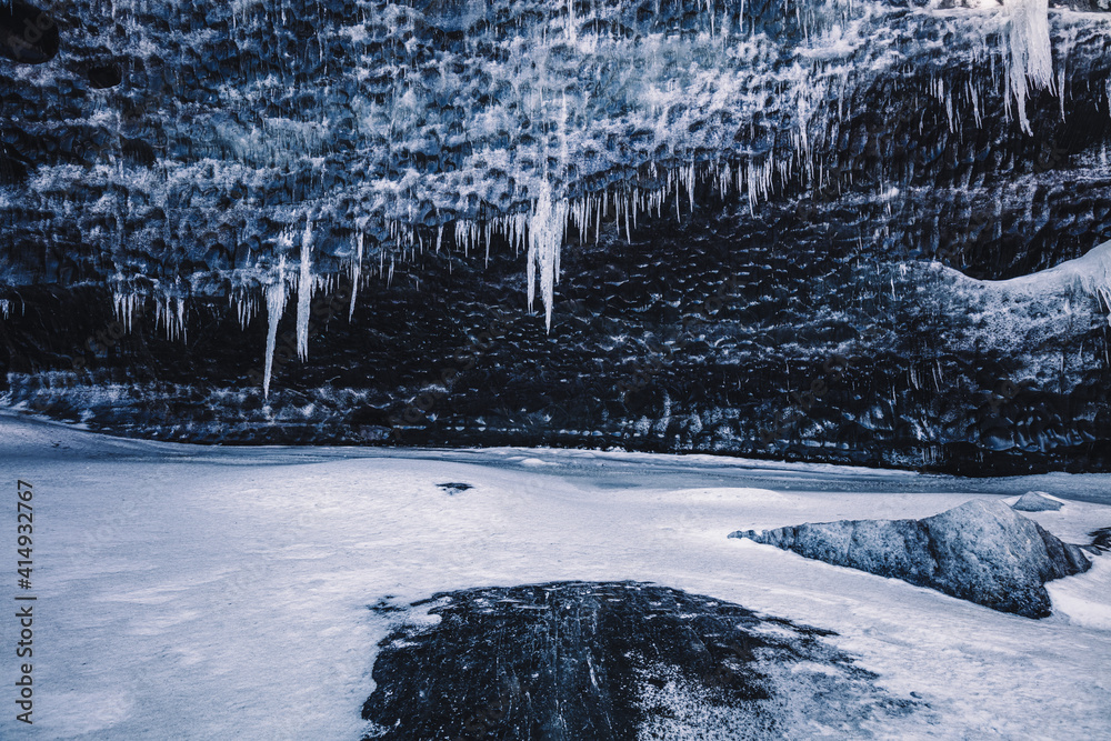 Ice caves in Jökulsárlón glacier, Iceland, North Atlantic Ocean Ice caves in Jökulsárlón glacier, Iceland, North Atlantic Ocean