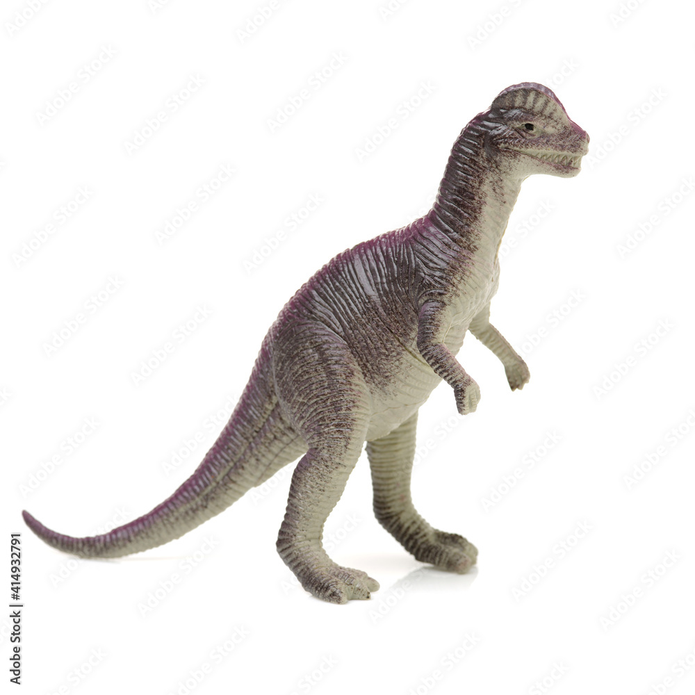 Naklejka premium dinosaurs toys on white background
