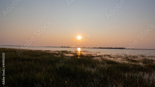 sunset over the sea