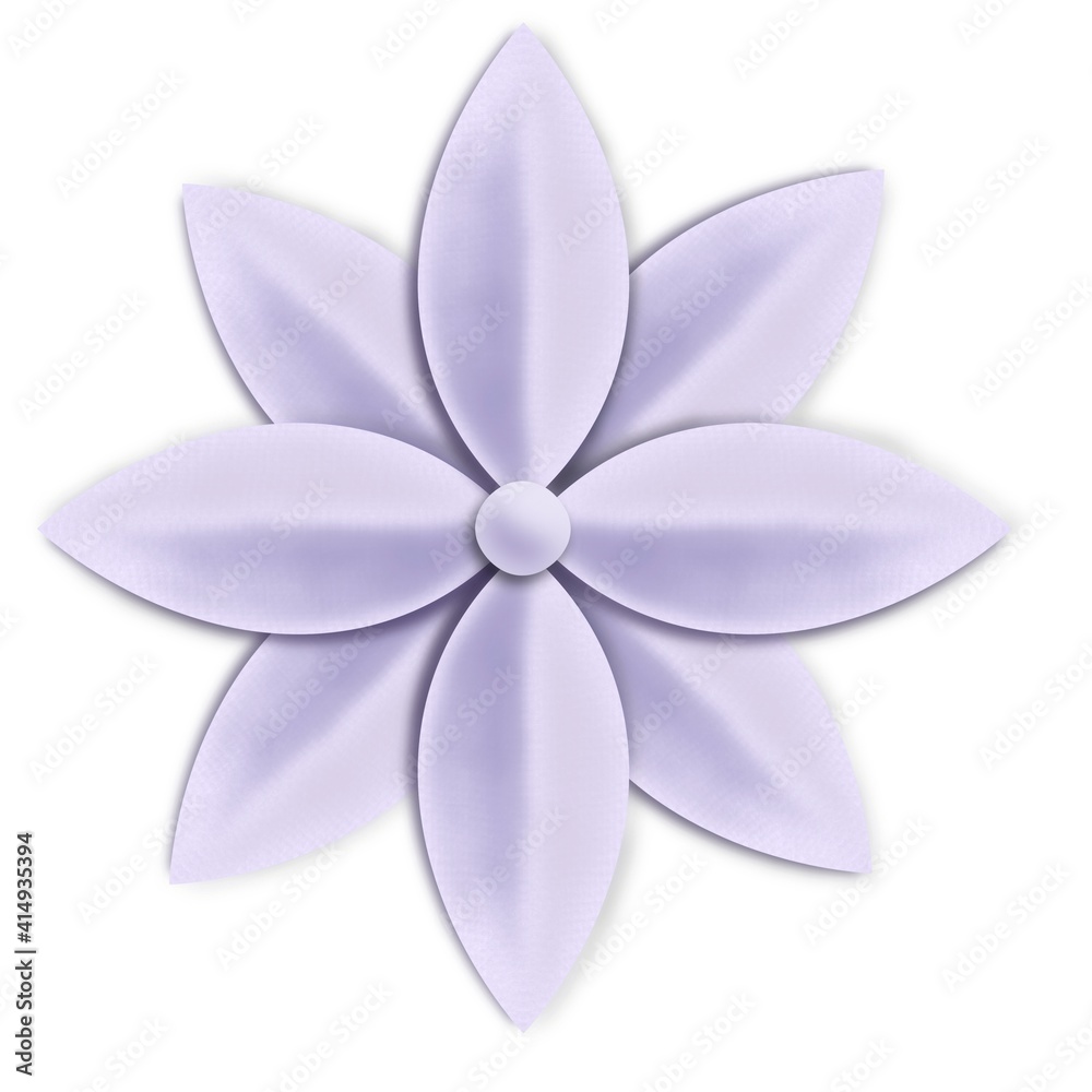 Paper flower made of purple watercolor paper Paper flower made of purple watercolor paper