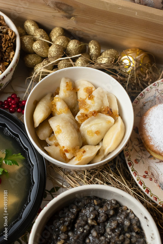 traditional Ukrainian dumplings called varenyky