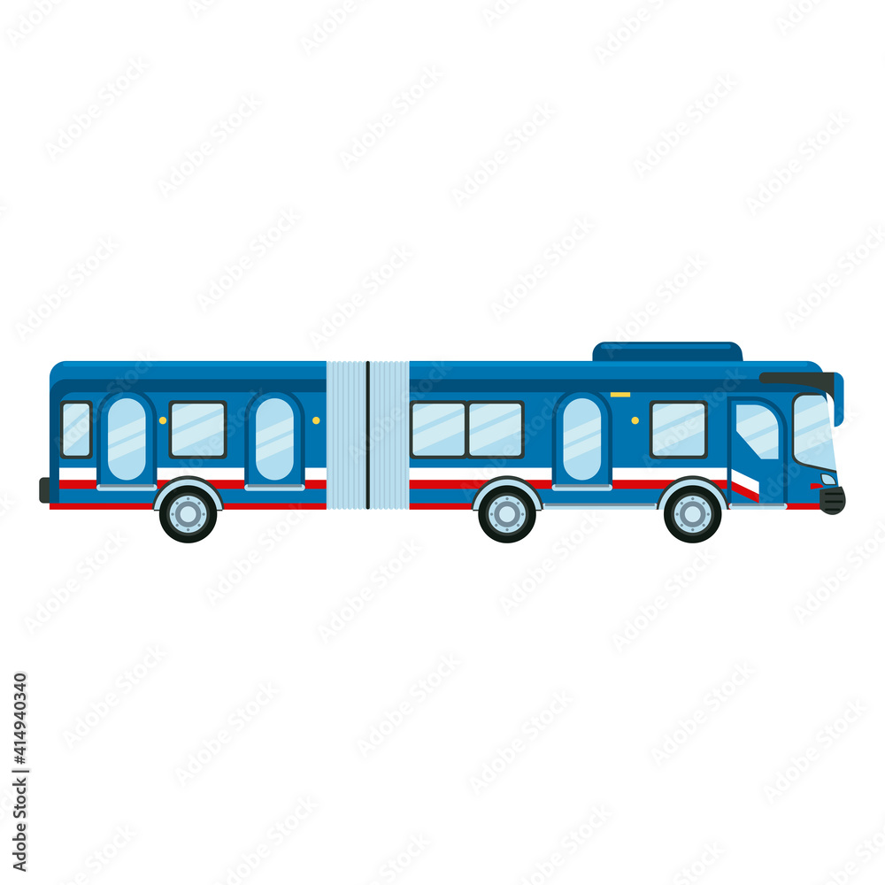 articulated bus city transport icon