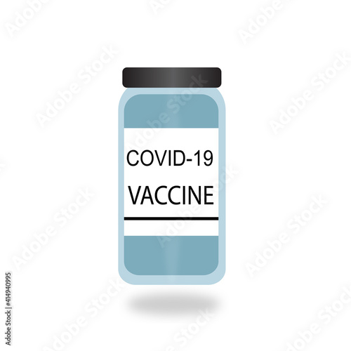 bottle with covid vaccine from coronavirus covid-19