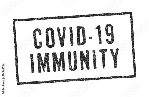 Vector illustration of the Covid-19 Immunity black ink stamp