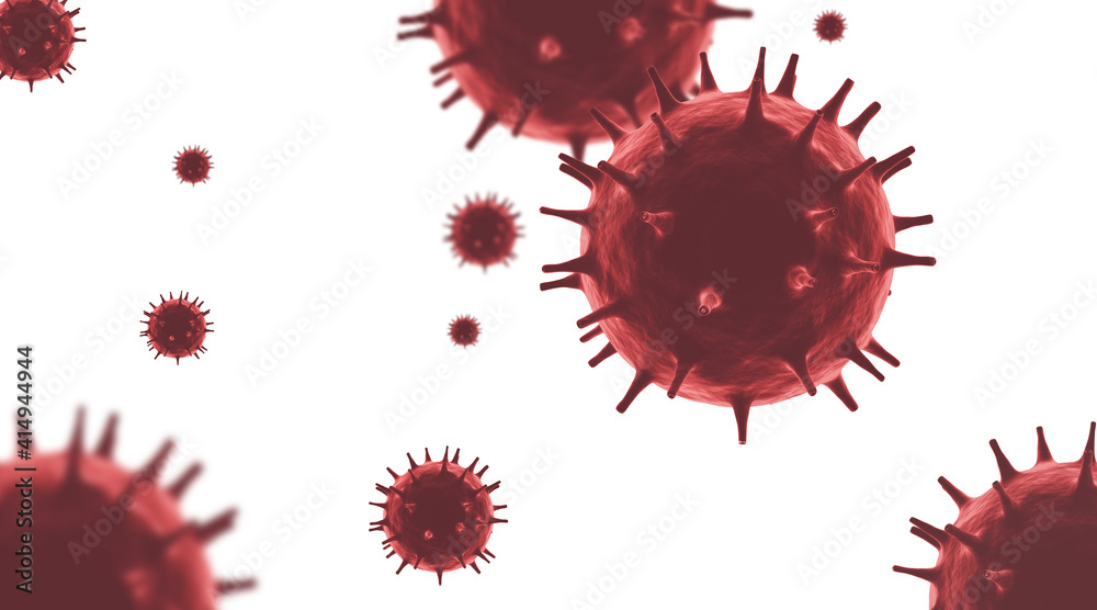 coronaviruses influenza concept COVID-19 3d rendering. coronaviruses influenza concept COVID-19 3d rendering.