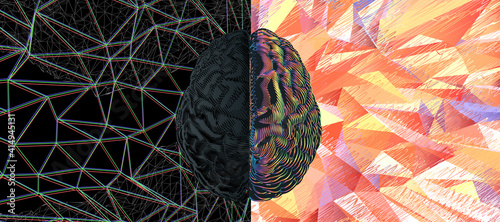 Functional and power of brain concept illustration