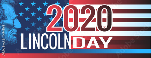 2020 Lincoln day vintage banner background