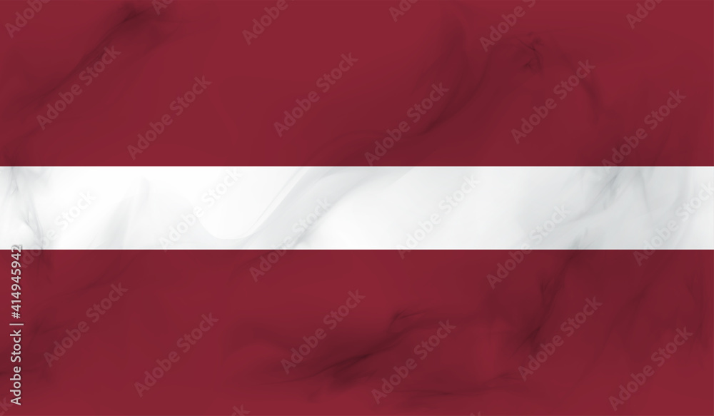 Grunge Latvia flag. Latvia flag with waving grunge texture.