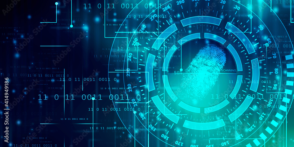 Fingerprint Scanning Technology Concept 2d Illustration Fingerprint Scanning Technology Concept 2d Illustration