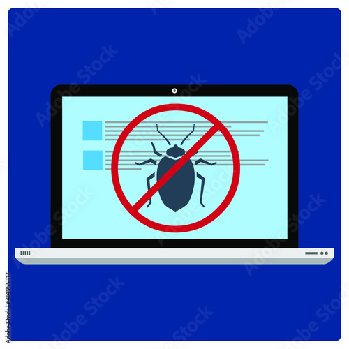 Vector illustration for Online Bug Tracking System EPS10