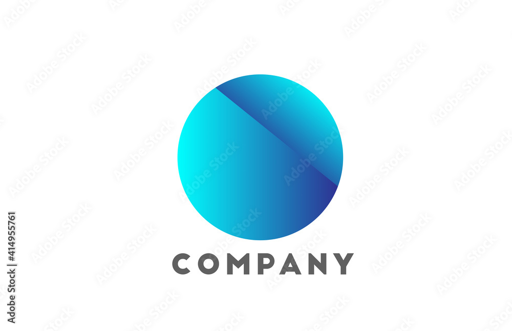 O geometric alphabet logo letter for business and company with blue color. Corporate brading and lettering with futuristic design and gradient O geometric alphabet logo letter for business and company with blue color. Corporate brading and lettering with futuristic design and gradient