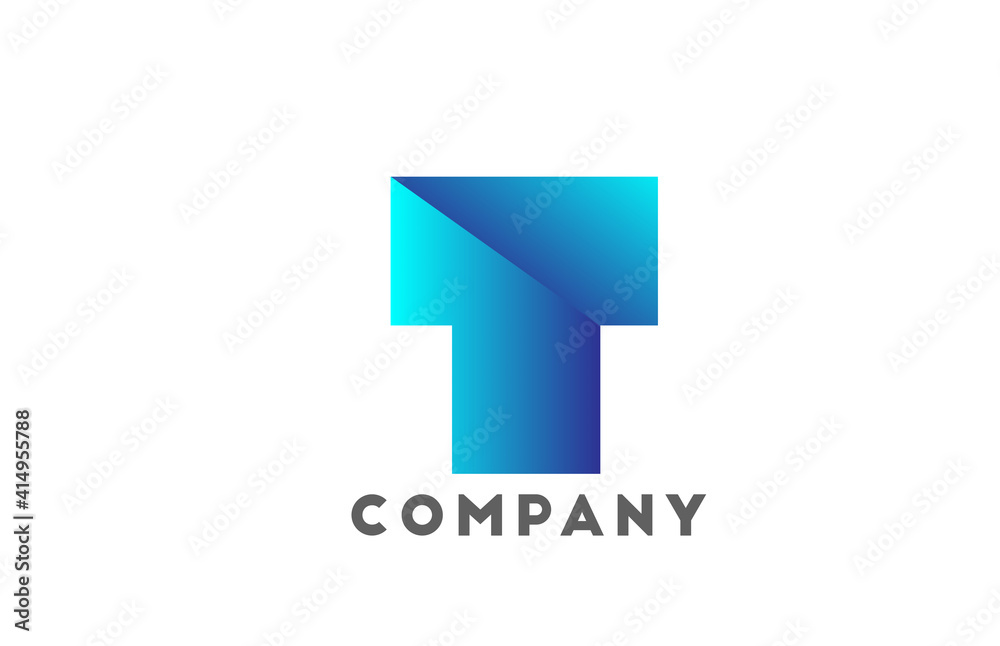 T geometric alphabet logo letter for business and company with blue color. Corporate brading and lettering with futuristic design and gradient T geometric alphabet logo letter for business and company with blue color. Corporate brading and lettering with futuristic design and gradient
