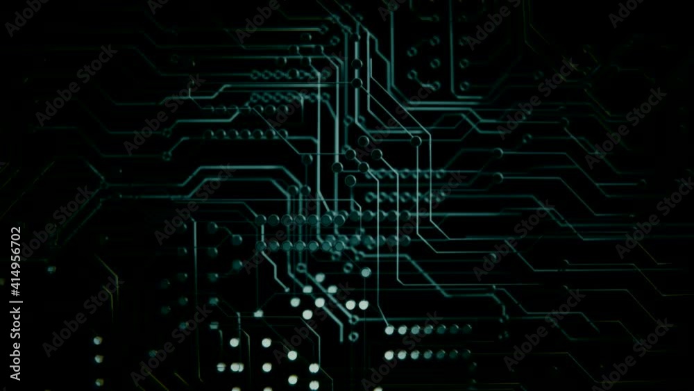 3d Futuristic motherboard circuit graphic animation background. Printed circuit board (PCB) in motion. Learning modern computer technologies animation with printed circuit board design animated bg 3d Futuristic motherboard circuit graphic animation background. Printed circuit board (PCB) in motion. Learning modern computer technologies animation with printed circuit board design animated bg