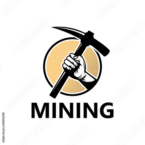 Mining logo template design vector
