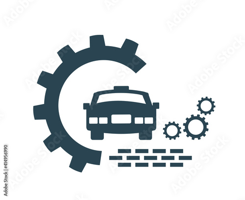 Vector illustration of the logo, car icon.