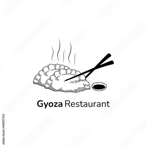 gyoza logo for restaurant business and more