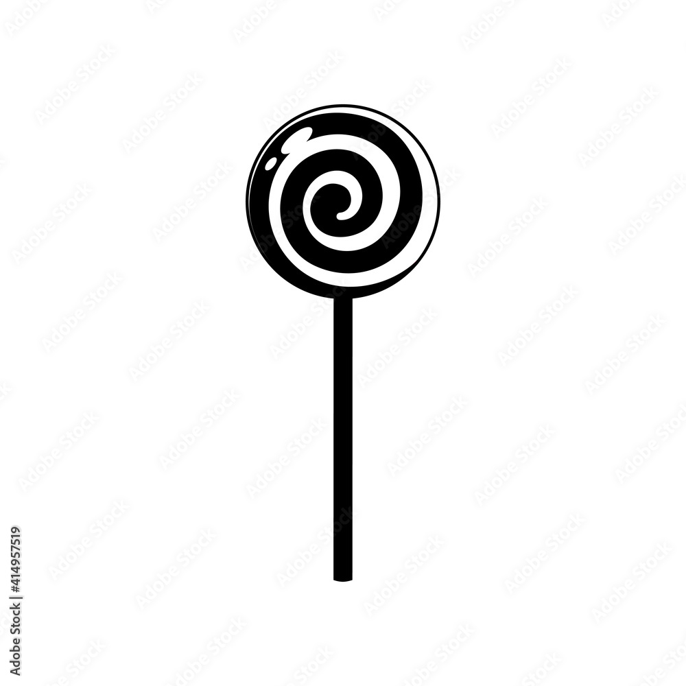 Candy lollipop vector icon simple design isolated on white background. Vector Candy lollipop vector icon simple design isolated on white background. Vector