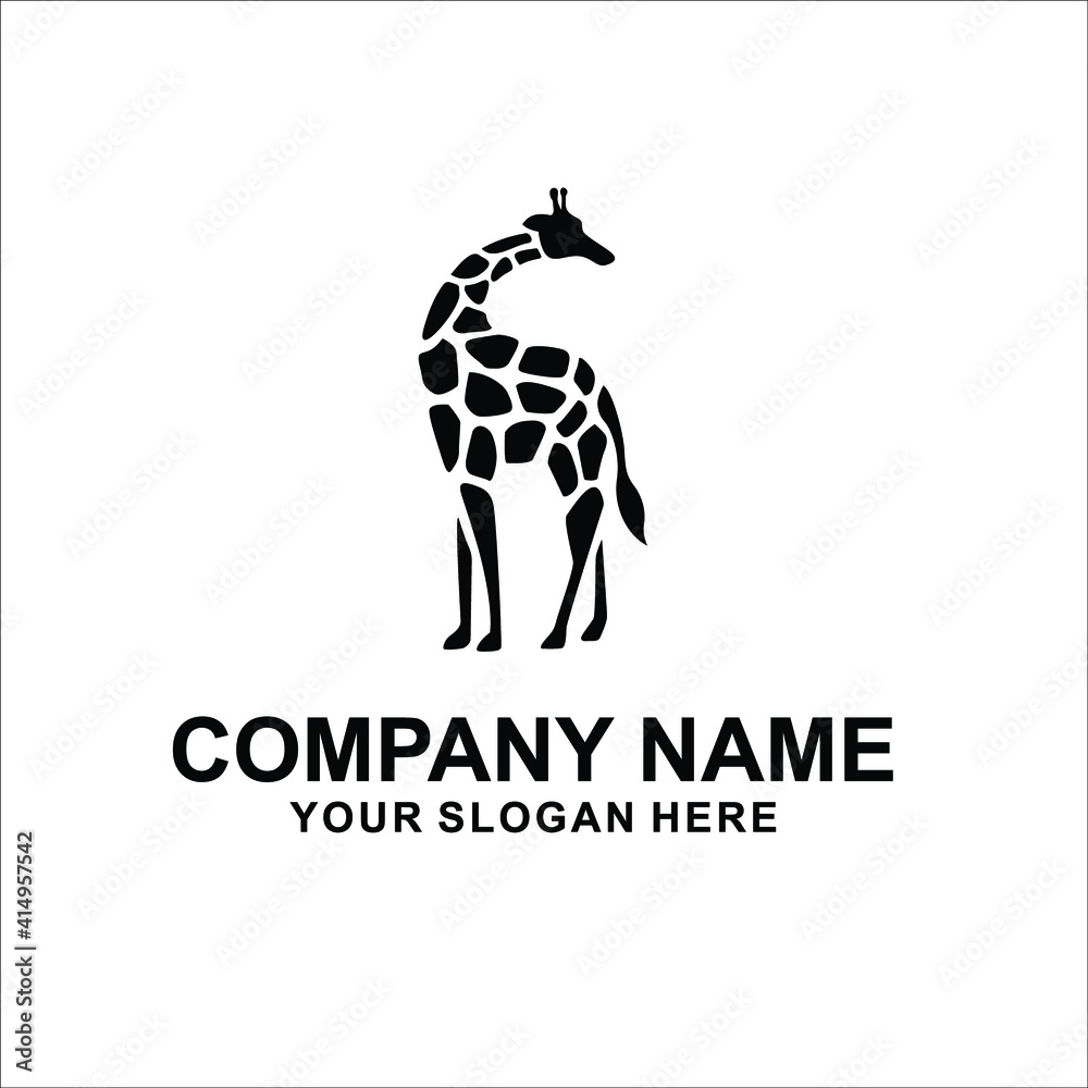 giraffe logo vector