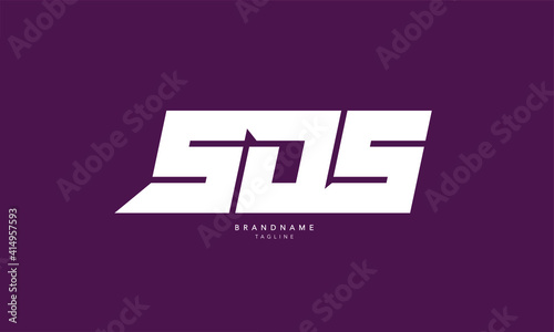 Alphabet letters Initials Monogram logo SOS, SO, OS