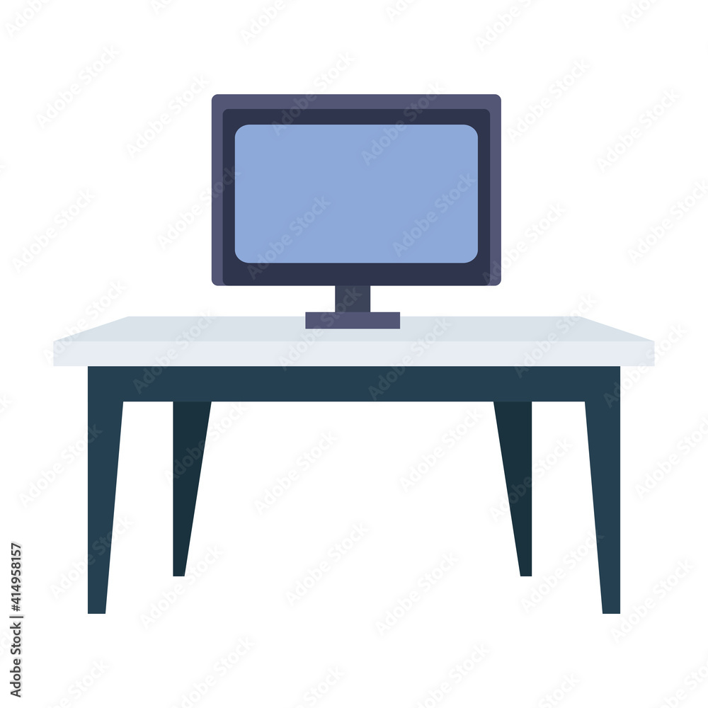 desk and desktop forniture office icon desk and desktop forniture office icon