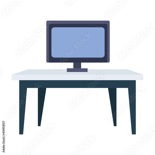 desk and desktop forniture office icon